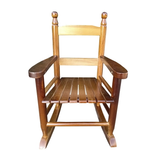 Child Rocking Chair Toddler Kid's Wooden Comfy Rocker Outdoor Indoor Patio Porch Balcony Living Room Use for age 6-10, Brown