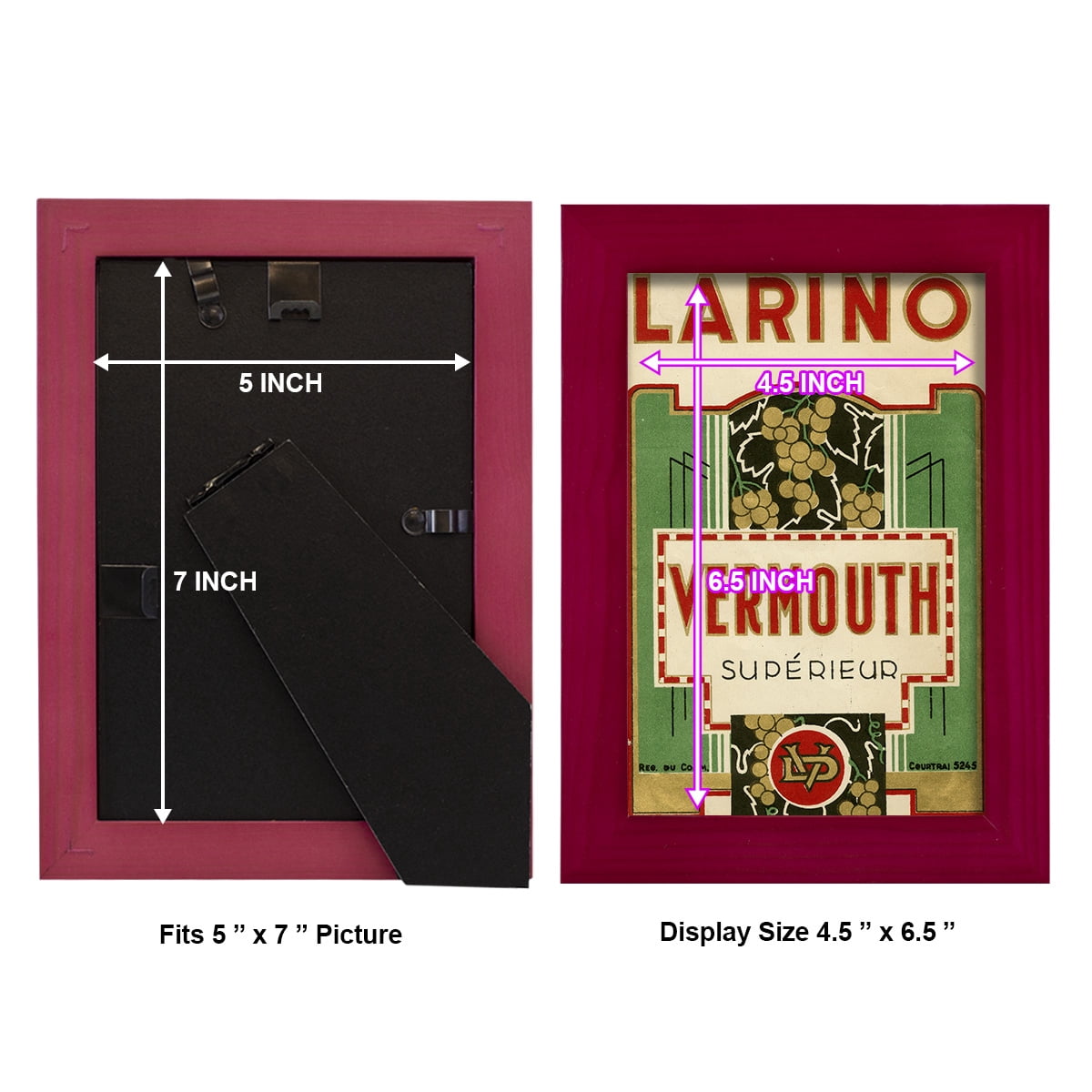 Larino Vermouth -Framed Print w/glass-Cherry Red