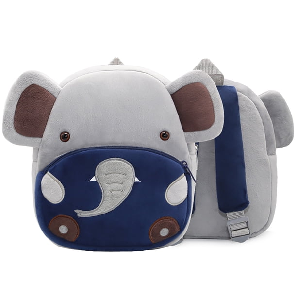 Mochila para niños, Mochila para jardín de infantes, Mini Mochila Escolar de Felpa con Dibujos Animados de Animales, de 2 a 4 años