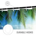 thumbnail image 5 of Ocean Shower Curtain, Summer Tropical Palms Maldives Island Beach Sea Landscape Bathroom Curtain Waterproof Fabric Machine Washable with 12 Hooks, 5 of 6