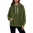 thumbnail image 3 of Certgust Essential Hoodie Womens Oversized Zip Hoodie Sweatshirt Long Sleeve Casual Fall Jacket with Pockets Drawstring Top, 3 of 9