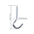 thumbnail image 4 of Hyper Tough Screw Hook 3/8 inch x 4-1/2 inch Zinc Plated, 4 of 8