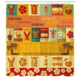 thumbnail image 3 of Ambesonne Tiki Bar Shower Curtain, Old Travel Cards, 69"Wx70"L, Multicolor, 3 of 3