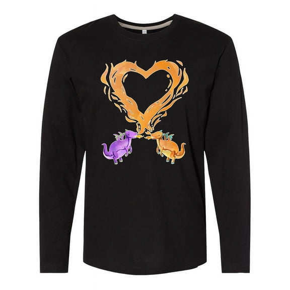 Inktastic Fire Heart Dragons Long Sleeve T-Shirt