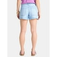 thumbnail image 3 of Time and Tru Women's and Women’s Plus High Rise Denim Utility Shorts, Sizes 0-22, 3 of 5