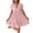 #329-Pink, variant on TaTaai Women's Spring Summer Casual Dress V Neck Short Sleeve Solid Color Loose Fit Knee Length Mini Shift Dress Soft Gift