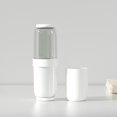 thumbnail image 1 of Portacepillos de dientes, Estuche para cepillos de dientes de viaje con tapa, Contenedor para cepillos de dientes, Vaso para cepillos de dientes de 4 piezas gris, 1 of 10