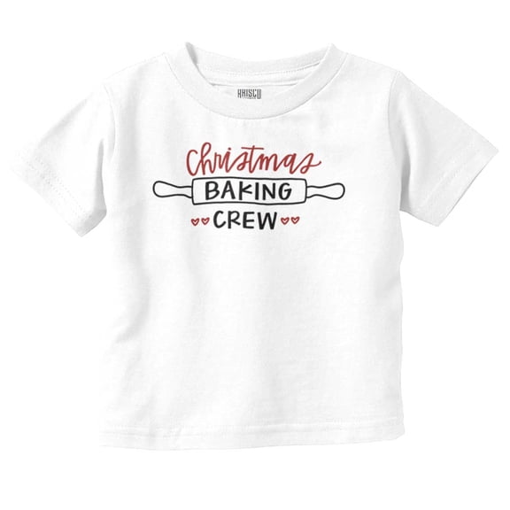 Christmas Baking Crew Rolling Pin Toddler Boy Girl T Shirt Infant Toddler Brisco Brands 6M