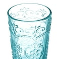 thumbnail image 5 of The Pioneer Woman Amelia Teal Glass Tumbler, Teal, Set of 4, 5 of 8