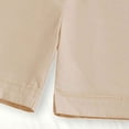thumbnail image 4 of Xudanell Toddler Baby Boy Summer Clothes Mexican Guayabera Outfit Embroidered Button Down Shirts + Shorts Set (Beige, 2-3 Years), 4 of 9