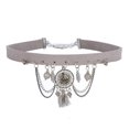 thumbnail image 1 of Collar de cadena de cuero de PU exótico de moda Accesorios colgantes de atrapasueños (gris), 1 of 1