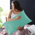 thumbnail image 6 of Rojia Soft Pillowcase Set of 2, Envelope Closure, Brushed Microfiber Fabric Pillowcases, Lightweight, Breathable, Skin Friendly Percale Pillowcases, Winter Bedding Set, 20x30in, 6 of 7