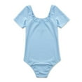 thumbnail image 2 of inhzoy Kids Girls Basic Ballet Leotard Ballet Dance Gymnastics Bodysuit Dancewear Blue 10, 2 of 5