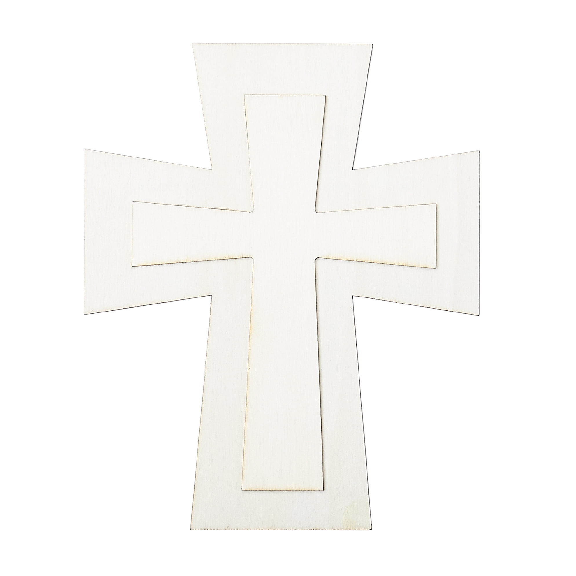 (2 pack) Plaid Surfaces Layered Wood Shape, Cross