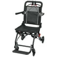 thumbnail image 4 of Lightweight Wheelchair - Aluminum Alloy Foldable Transport Chair for Adults with Self-Locking Brakes & Solid Tires,Flip-Back Desk-Length,15.8 inch Wide Seat, 286lbs Capacity, 4 of 8