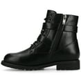 thumbnail image 3 of Journee Juliah Lace-up Buckle Detail Round Toe Casual Comfort Block Heel Ankle Boots, 3 of 9