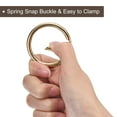 thumbnail image 4 of Round Spring O Rings, 2Pcs 1.85 Inch OD Trigger Buckle Snap Clips for Bags, Purses, Keyrings, Light Golden, 4 of 6