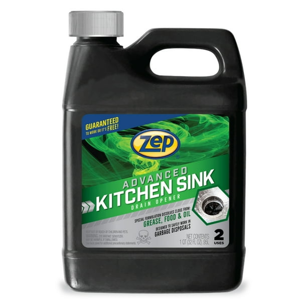 Zep Advanced Kitchen Sink Gel Drain Opener 1 qt. Case Of 12