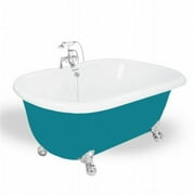 American Bath Factory T070B-CH-P Melinda 60 in. Splash Of Color Acrastone Bath Tub- Small