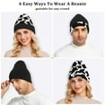 thumbnail image 7 of joogoo Cow Print Beanie Hats Cuffed Winter Warm Knit Thick Beanies, 7 of 7