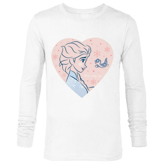 Disney Frozen 2 Elsa and Bruni Make Today Magic Heart - Long Sleeve T-Shirt for Men - Customized-White