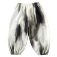 thumbnail image 5 of LJEFF Toddler Tie-Dye Harem Pants, Elastic Waist Comfy Breathable Baggy Summer Cotton Pants for Girls and Boys White Size 7 T, 5 of 6