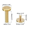thumbnail image 2 of 25 Sets Chicago Screws, M4x18mm Brass Chicago Screw Slotted Binding Post Screw Rivets for Leather Belt, 2 of 6