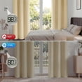 thumbnail image 6 of Blackout Curtains for Bedroom, Thermal Insulated Blackout Curtain 2 Panels 42x84 inch, Black Drapes with Grommets, Noise Reducing Energy Saving & Wrinkle-Free Drapes for Living Room,Beige, 6 of 7