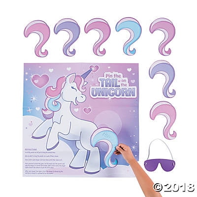 Pin The Tail On The Bunny - Pin the Tail on the Unicorn Game for 2 to 8 Players