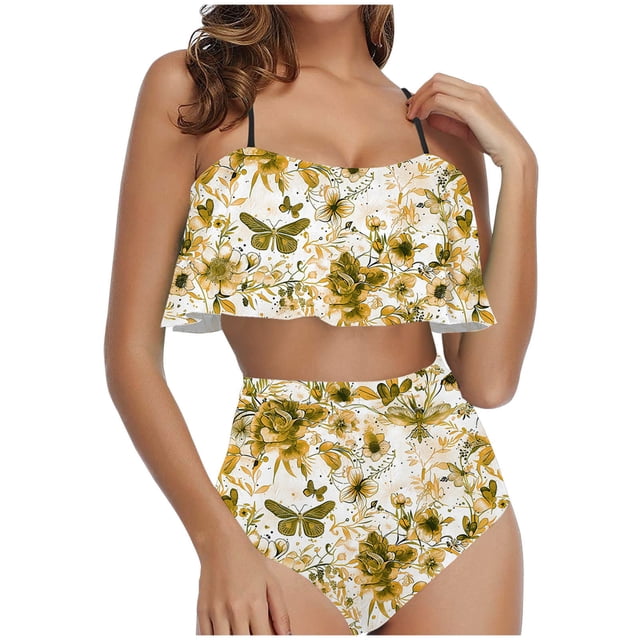 Traje de Baño para las Mujeres Traje de Baño Dividido de Eslinga, Trajes de Baño de Torso Largo para las Mujeres