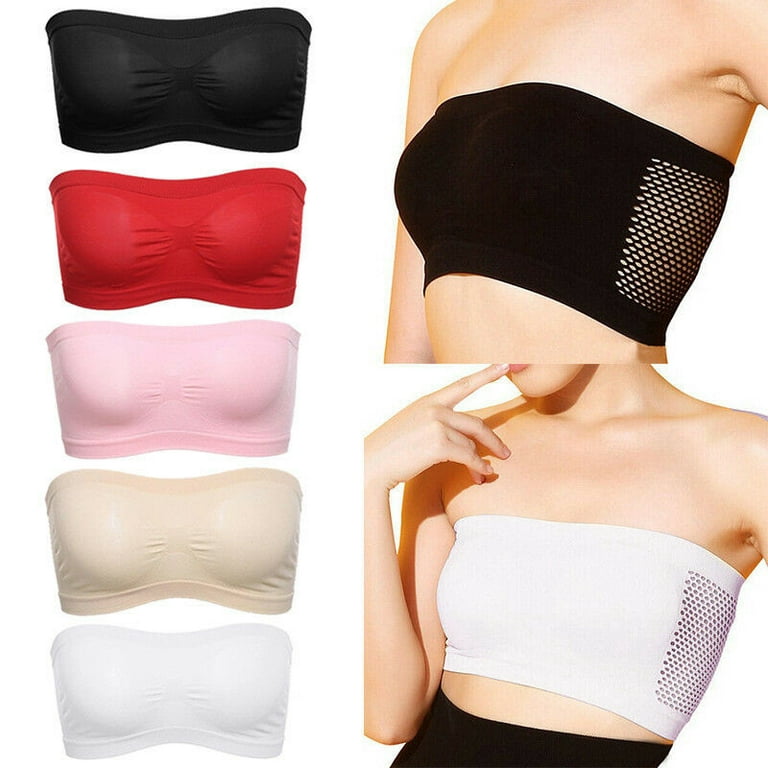 Supportive Bandeau Bra Durable And Useful Bandeau Bra For Women S Pink