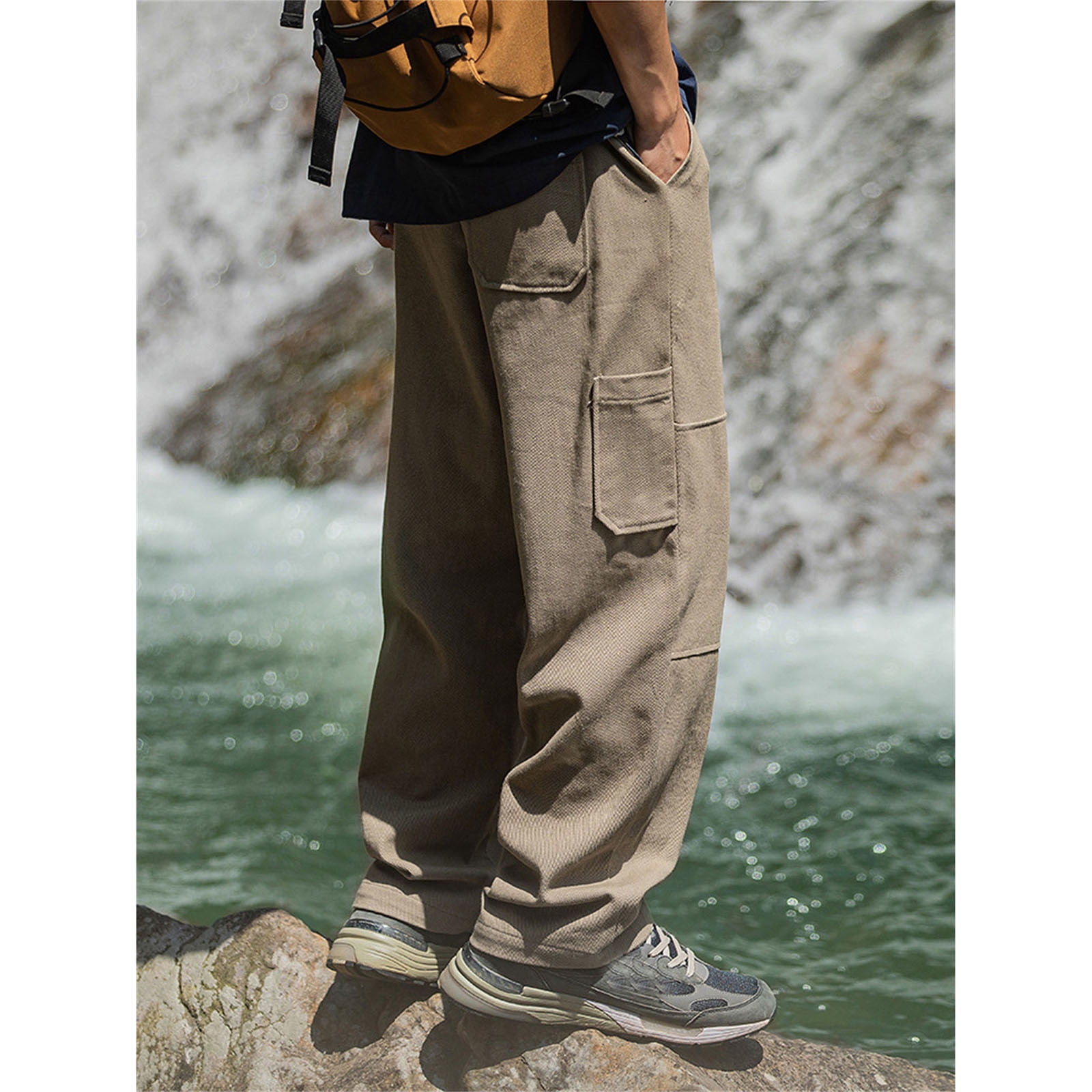 JHLZHS Mens Cargo Pants Relaxed Fit Stretch Waist Men's JHLZHS Mens Cargo Pants Relaxed Fit Stretch Waist Men's