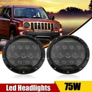 Refitted Lamps 2X7 Inch Round 150W Total Led Headlights 97-16 For Jeep JK TJ