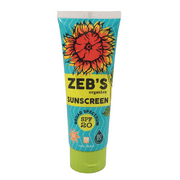 Zeb's Organics Sunscreen SPF 20 3.4 oz