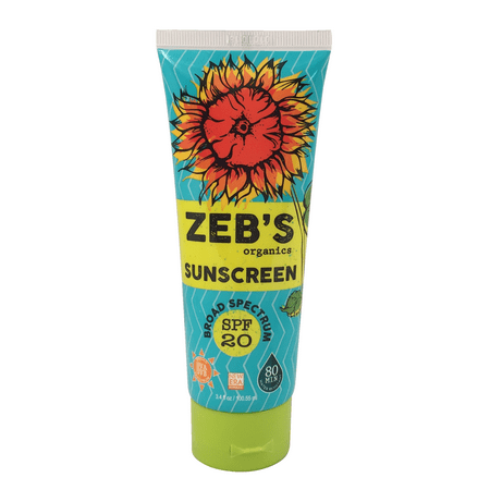 Zeb's Organics Sunscreen SPF 20 3.4 oz