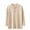Beige, variant on vdgthytj Boys Girls Long Sleeve Shirts Casual Crewneck Button Solid Color Basic Tee Tops for Kids Fall Clothes