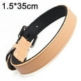 thumbnail image 2 of Leather dog collar, adjustable padded pet collar with alloy clasp, 2 of 5