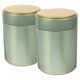 thumbnail image 1 of botes de almacenamiento de alimentos: recipientes metálicos con tapas herméticas para té suelto y granos de café Botes de hojalata para bolsitas de té Verde, 1 of 7