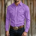 thumbnail image 2 of StSilkitty Mens Long Sleeve Shirts Solid Color Button down Collared Shirt with Pocket Lightweight Soft Casual Tops, 2 of 8
