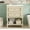 Beige, variant on 24" Retro Elegant Bathroom Vanity with Storage, Modern Minimalist Bathroom Vanity with Open Shelf, Freestanding Storage Cabinet with Ceramic Sink for Bathroom, White