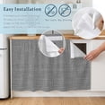 thumbnail image 5 of Dark Gray Solid Cabinet Curtains for Kitchen 28"Wx51"L, Cloth Cool Gray Linen Texture Industrial Under Sink Skirt Magic Tape Short Curtain Decorative Privacy Panel for Pantry Cabinet Opening, 5 of 9