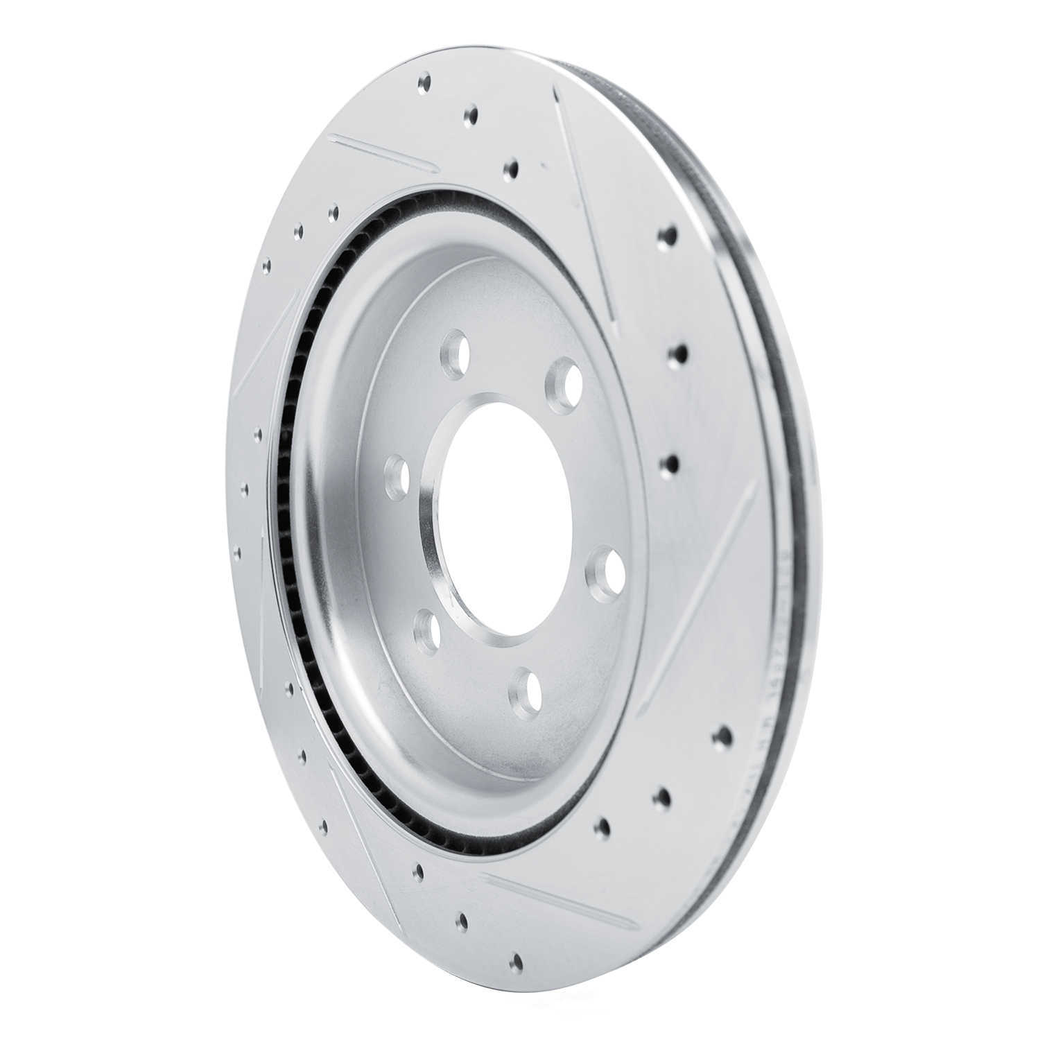 Dynamic Friction Company 631-54289L DFC Brake Rotor - Drilled And Slotted - Silver