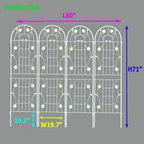 ACE-GARDEN, 1-YEAR-WARRANTY, 71"(H)*19.7"(W), 4 Pack of Metal Garden Trellis, Rustproof Trellis for Climbing Plants Outdoor Flower Support(Cream White)