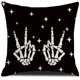 thumbnail image 2 of Funda de almohada decorativa con diseño de calabaza de Halloween, diseño de araña y fantasma divertido, juego de fundas de cojín para sofá, 2 of 2