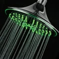 DreamSpa UltraLuxury 5Setting Rainfall LED Shower Head with 3Color Temperature Sensor, Chrome