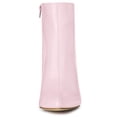 thumbnail image 4 of Unique Bargains Women's Pointed Toe Zipper Patent Leather Ankle Chunky Boots, 4 of 7