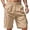 #(New) Khaki, variant on CYiJun Men's Casual Cargo Shorts Elastic Waist Drawstring Hiking Shorts for Work Athletic Travel Outdoor with Multi Pockets