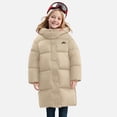 thumbnail image 2 of Zshosam Girls' Outerwear Jackets Girls Winter Jacket Heavyweight Soft Sherpa Fur Lined Jackets for Girls Insulated Puffer Winter Coat with Hood Size 5T 6T,(Khaki 5-6 Years), 2 of 7