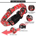 thumbnail image 3 of Collar de perro Aring Pet ajustable de algodón rojo navideño de 2,5 cm, 3 of 5