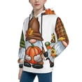 thumbnail image 2 of Lsque Gnomes In Autumn Patten Youth Hoodie Sweatshirt Pullover with Kangaroo Pocket Boys and Girls Hoodie Warm Hoodie for Kids-Large, 2 of 6